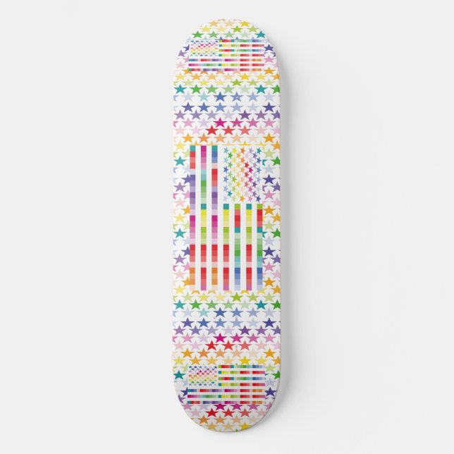 SKATE MODERN VERSION MULTICOLOR USA/EEUU FLAG MASANSER (Frente)