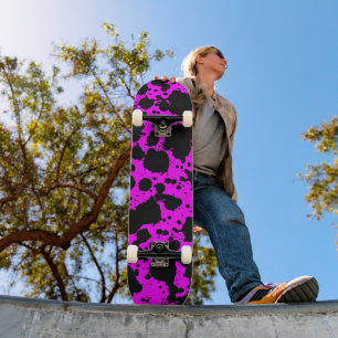 Skate Moderna Tendência Preta e Rosa