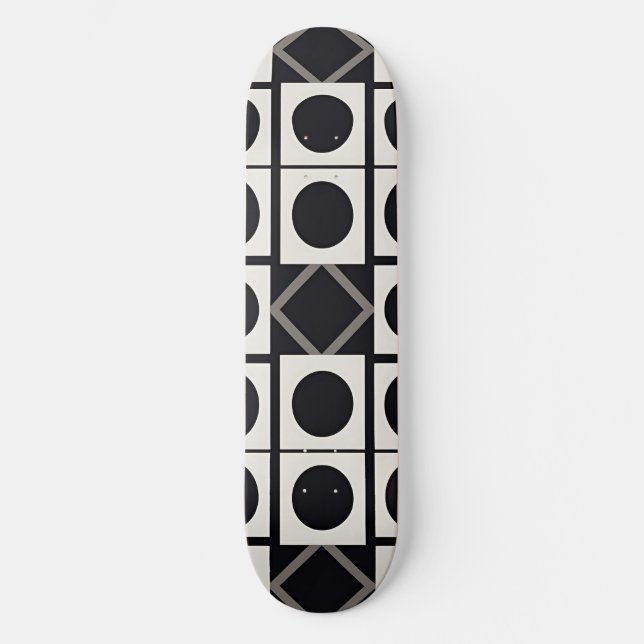 Skate Moderno Abstrato Geométrico Com Círculos (Frente)