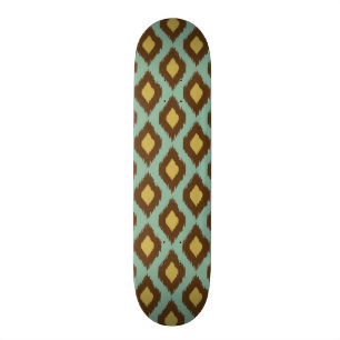 Skate Moderno amarelo azul do ikat tribal moderno
