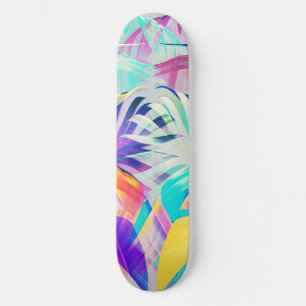 Skate Moderno Floral Abstrato Cor Pastel