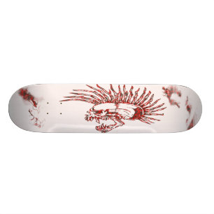 Skate Mohawk flamejante