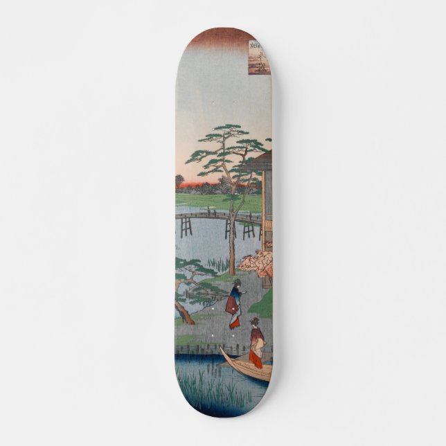 Skate Mokuboji Temple Vintage Ukiyo-e Art Japonês (Frente)