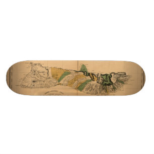Skate Molokai, 1897, mapa de Havaí do vintage