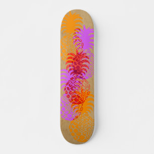 Skate Momona Pineapple Hawaiai Tropical Faux Wood