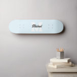 Skate Monogram Vintage Calligraphy Pastel Blue<br><div class="desc">Bold monogram combined with vintage calligraphy.</div>