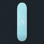Skate Monograma Azul Céu Simples<br><div class="desc">Obrigado pela sua compra!</div>