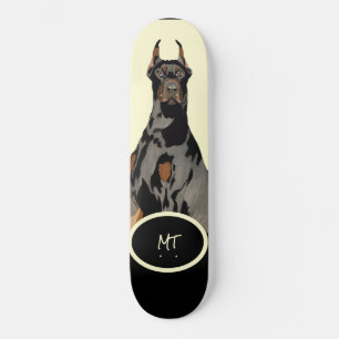 Skate monograma Black Doberman Pincher Black & Tan