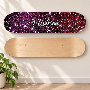 Skate Monograma branco iridescente, cor-de-rosa