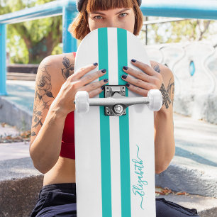Skate Monograma das faixas brancas Legal clássicas da c
