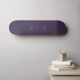 Skate Monograma das luas violetas empoeiradas