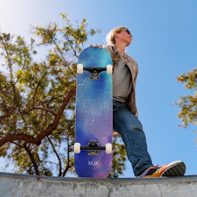 Skate Monograma de Aqua Roxo Azul (Ao ar livre 1)