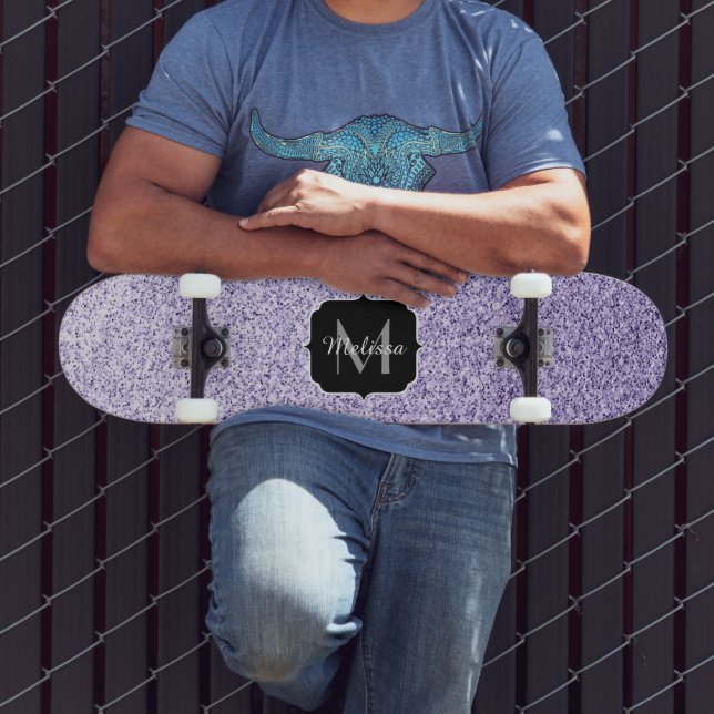 Skate Monograma de brilho púrpura ultra violeta (Ao ar livre 3)