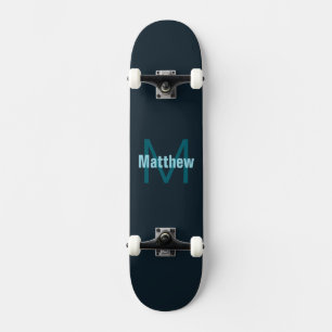 Skate Monograma de nome personalizado simples e ousado