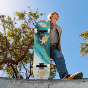 Skate Monograma do Agato Típico de Tartaruga Dourada Tri