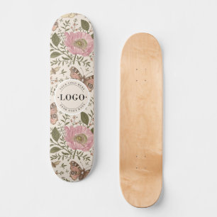 Skate Monograma Floral Botânico de Flor Silvestre Modern