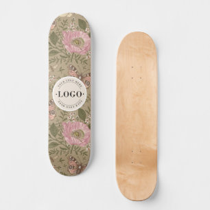 Skate Monograma Floral Botânico de Flor Silvestre Modern