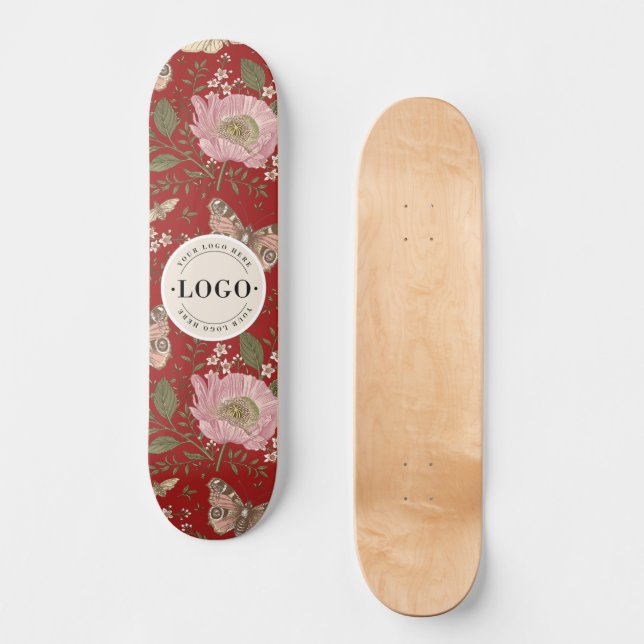 Skate Monograma Floral Botânico de Flores Silvestres Mod (Frente)