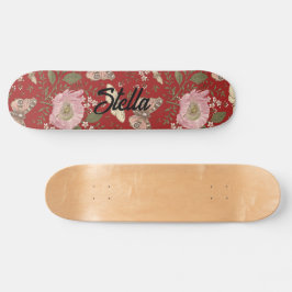 Skate Monograma Floral Botânico de Flores Silvestres Mod