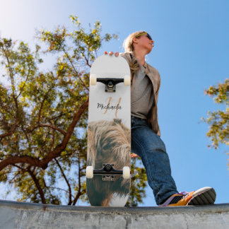 Skate Monograma inicial do retrato das vacas altas