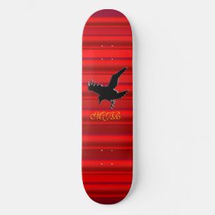 Skate Monograma, logótipo Black Raven no efeito cromo ve