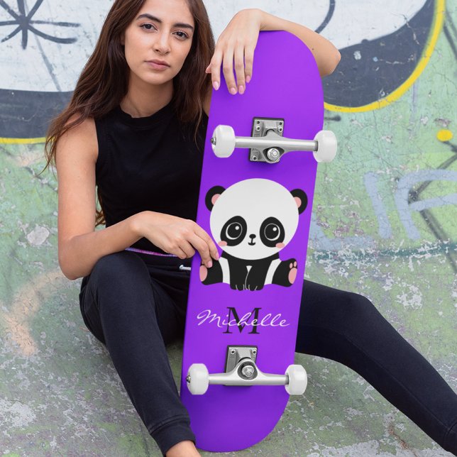 Skate Monograma - Panda Personalizada em Púrpura (Criador carregado)
