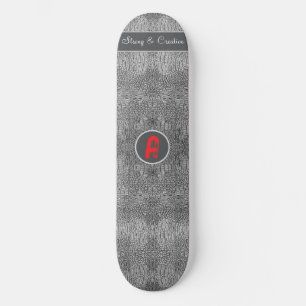 Skate Monograma Personalizado de Escala de Couro do Alli