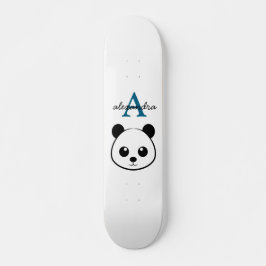 Skate Monograma Personalizado de Urso Panda Bonito com F