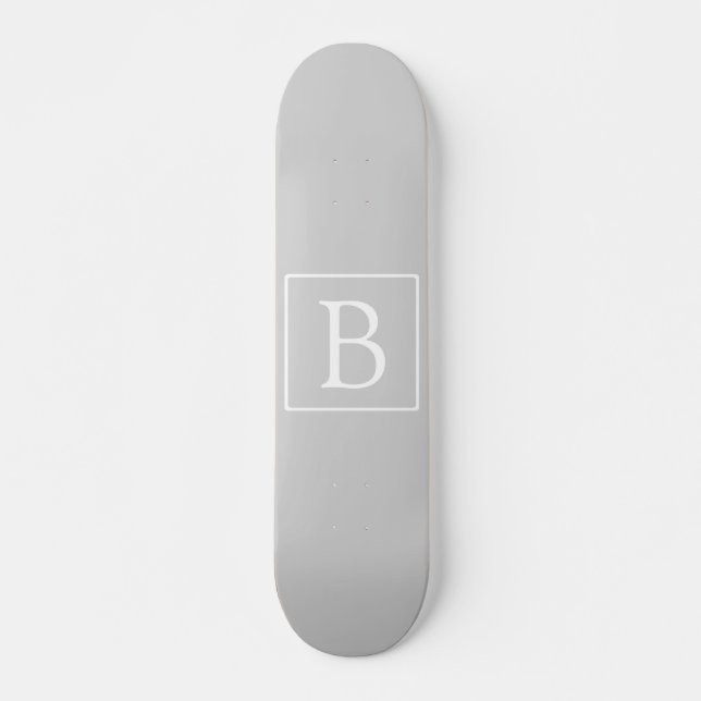 Skate Monograma Simples Cinza Claro (Frente)