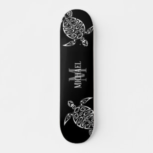 Skate Monograma Tribal Black Background em Tartaruga Bra