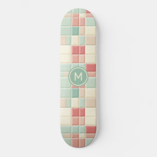 Skate Monogramas personalizados Padrões de Azulejos cerâ