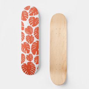 Skate Monstera - Laranja e Branco