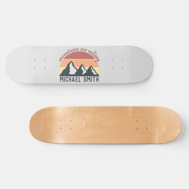 Skate Montanhas de pastel de safra chamam cinza de monog (Horz)