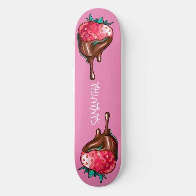 skate Morango na gota Chocolate (Frente)