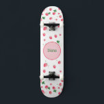 Skate Morangos bonitos Girly Monograma com nome<br><div class="desc">Faça com que esta Menina do skate Monograma e Nomeie seu próprio através da adição de seu texto. Para acessar ferramentas avançadas de edição, vá para "Personalizar este modelo" e clique em "Detalhes", role para baixo e pressione o link "clicar para personalizar mais". Perfeito para qualquer comemoração e ocasião como...</div>