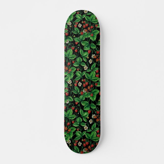 Skate Morangos selvagens a preto (Frente)