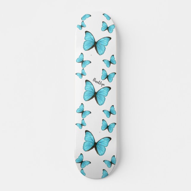 Skate Morpho butterflies cartoon illustration (Frente)