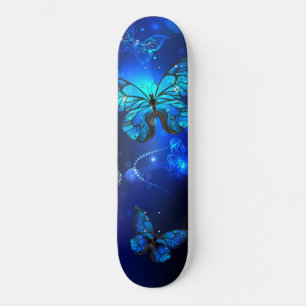 Skate Morpho Butterfly in the Dark Background