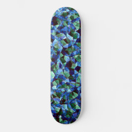 Skate Mosaico irregular e desorganizado sobreposto azul