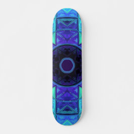 Skate Mosaico Mandala Azul e Roxo