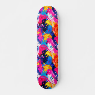 Skate motif coups de pinceaux