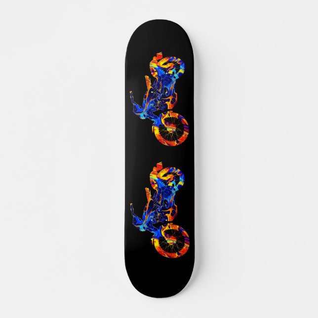 SKATE MOTORCYCLE COLORFUL MIX NEON PAINT  (Frente)