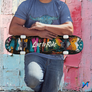 Skate Mountain Abstract Graffiti - Lema Live to Ride