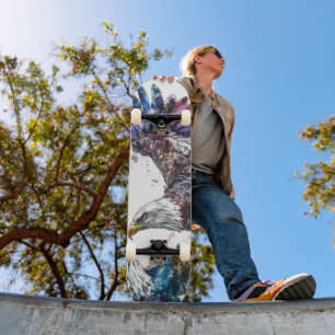 Skate Mountain Majestade Eagle Watercolor