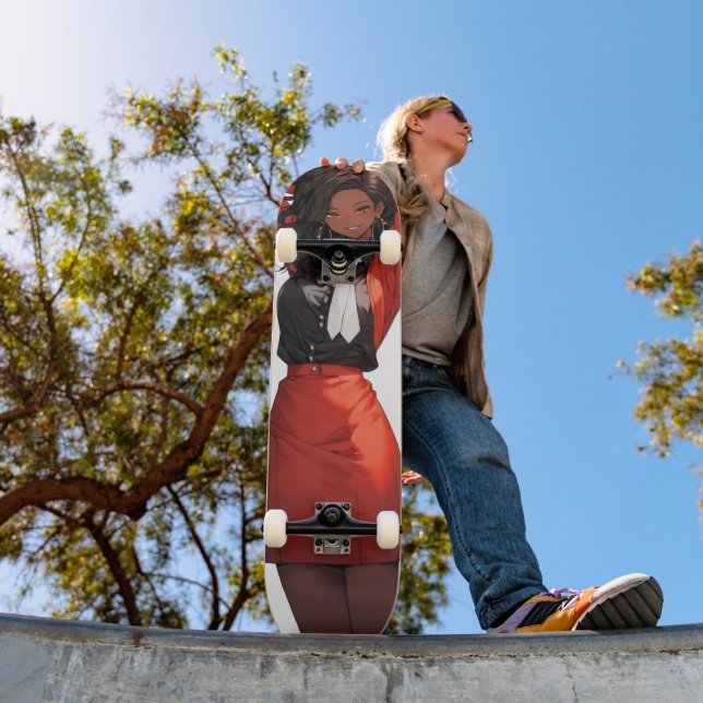 Skate Mulher Anime Sorridente (Ao ar livre 1)