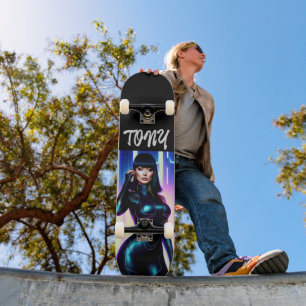 SKATE MULHER CURVA SCI-FI QUENTE CUVY PERSONALIZADA