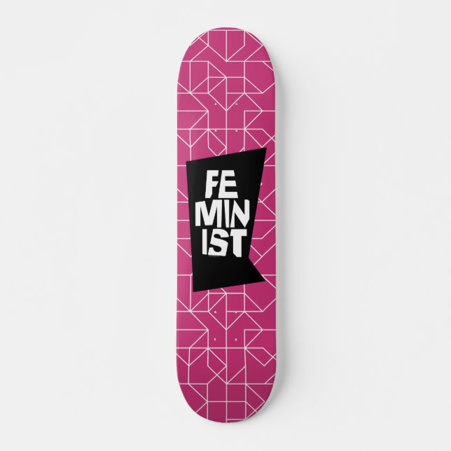 Skate Mulher igual imitaçãoa da menina fêmea feminista (Frente)