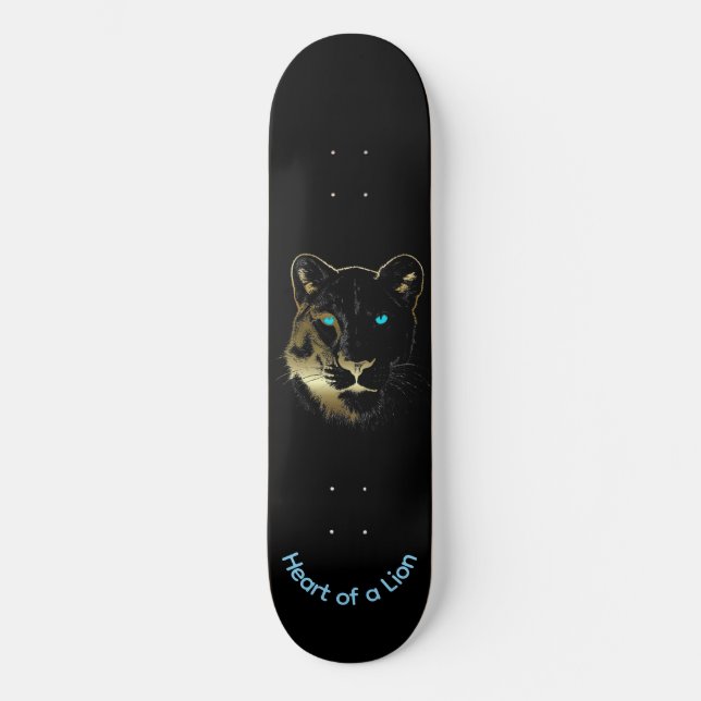 Skate Mulheres Skateboard, Coração de um Leão (Frente)
