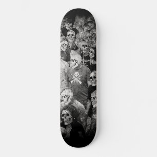 Skate Multidão de Crânios Noturnos Urbanos Góticos