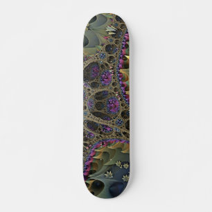 Skate MUNDO FLORAL da ARTE do Fractal